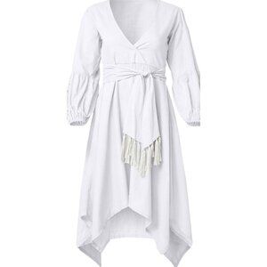 VENUS White Midi Dress